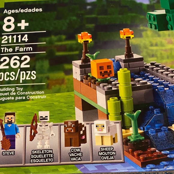 🥕 Lego 21114 Minecraft The Farm 🐑 Steve Skeleton Cow Sheep Minifigures Retired - Picture 5 of 16